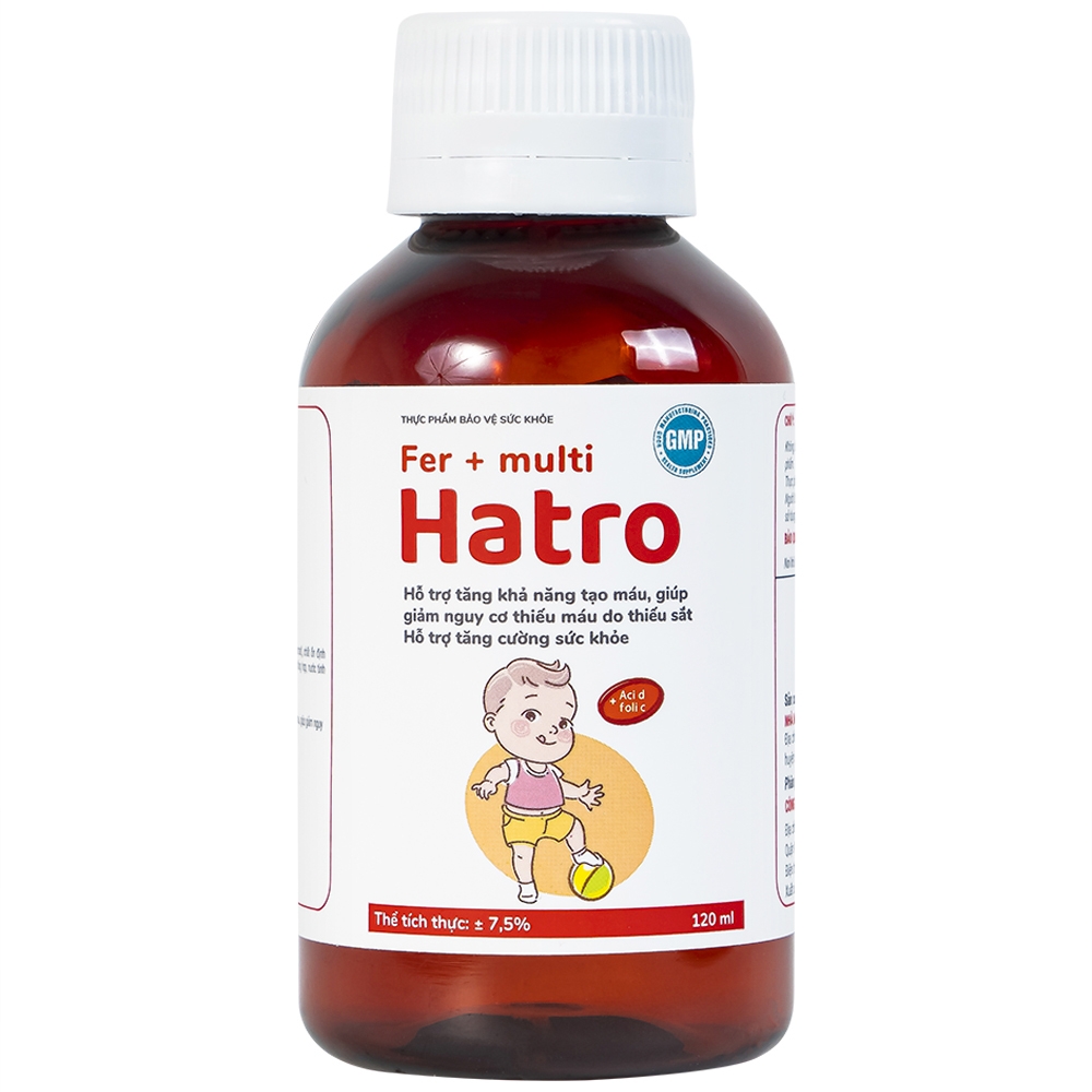 Hình ảnh Siro Fer + Multi Hatro bổ sung sắt và Vitamin nhóm B cho cơ thể (120ml)