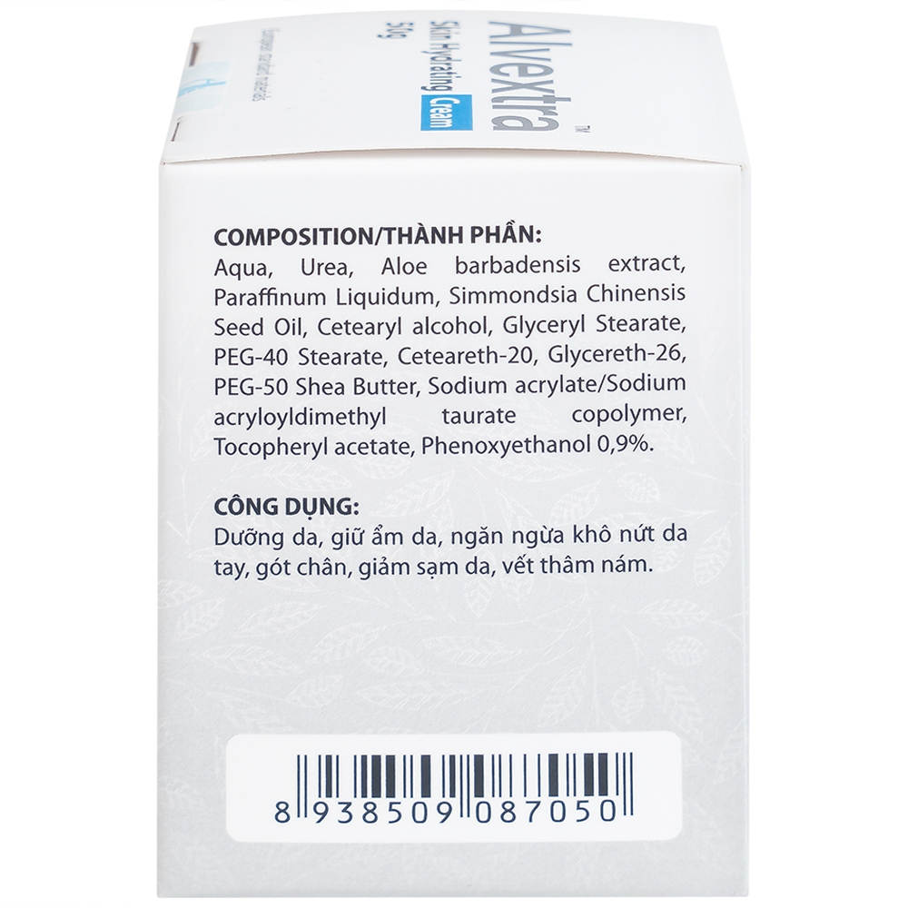 Hình ảnh Kem Alvextra Skin Hydrating Cream Tanida dưỡng ẩm da tay, gót chân, giảm sạm da, vết thâm nám (50g)