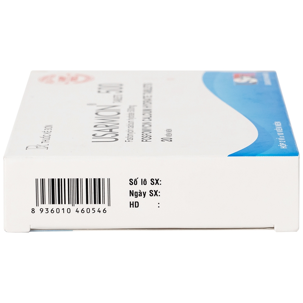 Hình ảnh Thuốc Usarmicin Tablets 500 UsarichPharm điều trị nhiễm khuẩn đường tiết niệu (2 vỉ x 10 viên)