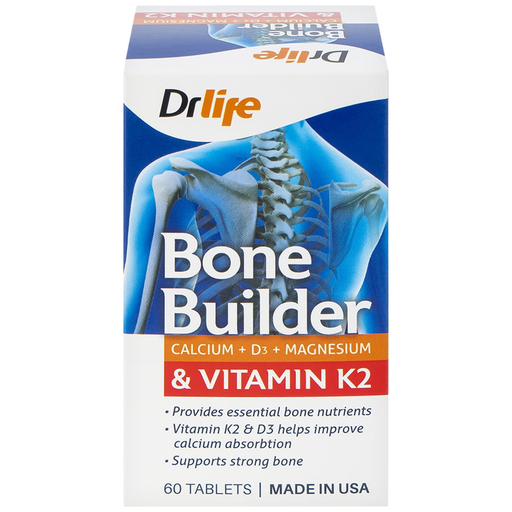 Hình ảnh Viên uống Bone Builder Drlife bổ sung canxi và vitamin cho xương (60 viên)