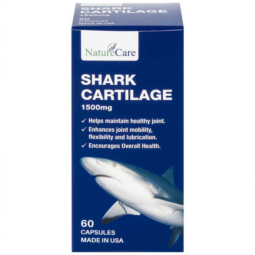 Hình ảnh Viên uống Shark Cartilage NatureCare hỗ trợ tăng cường khả năng vận động linh hoạt và bôi trơn khớp (Hộp 60 viên)