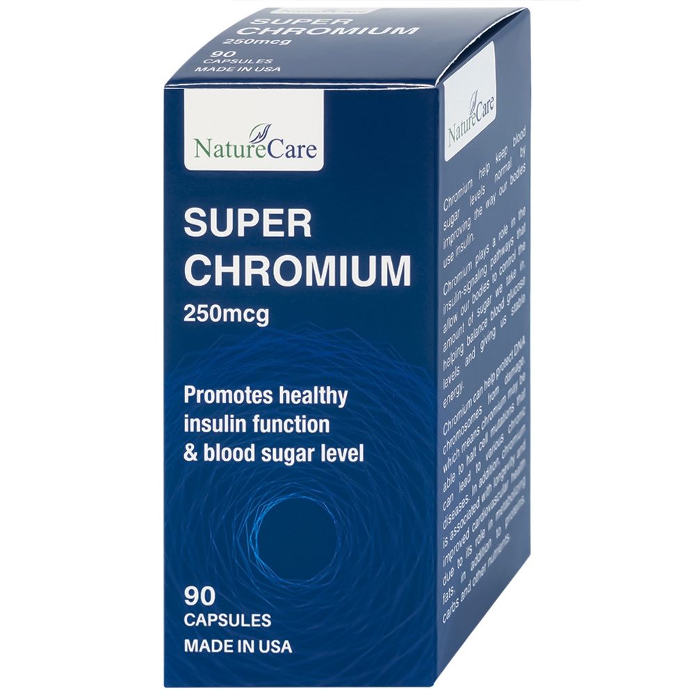 Hình ảnh Viên uống Super Chromium 250mcg NatureCare cân bằng đường huyết, giảm cholesterol (90 viên)