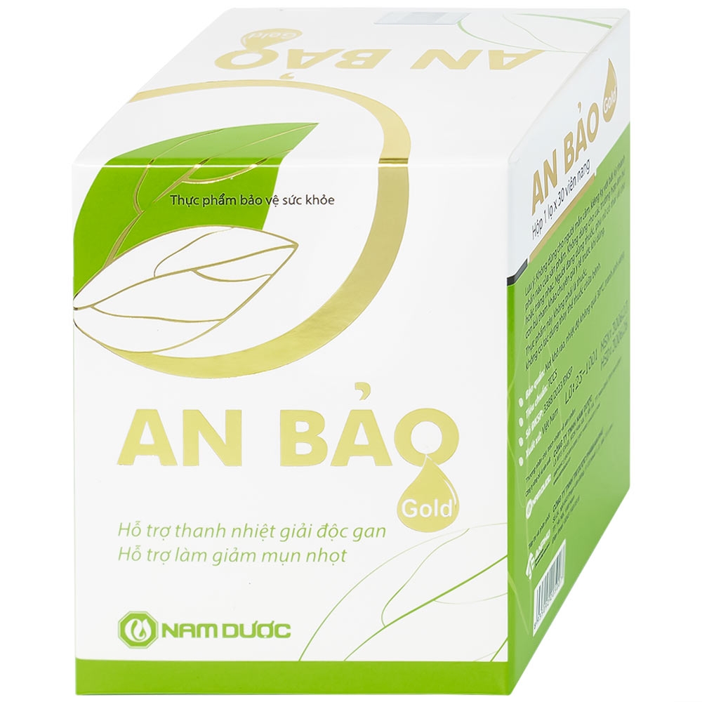 Hình ảnh Viên uống An Bảo Gold Nam Dược hỗ trợ thanh nhiệt giải độc gan, giảm mụn nhọt (30 viên)