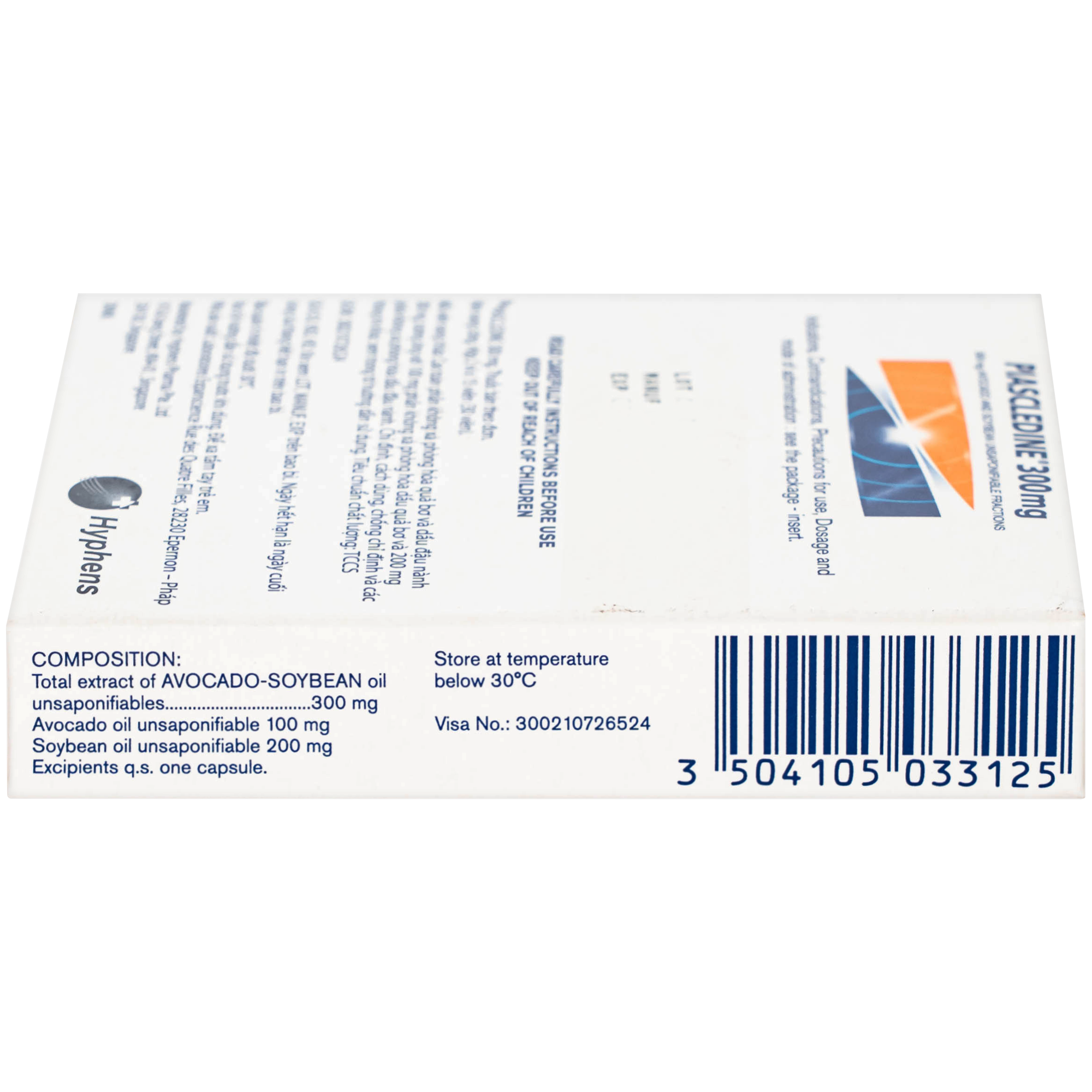 Hình ảnh Thuốc Piascledine 300mg Hyphens điều trị viêm xương khớp hông và khớp gối (2 vỉ x 15 viên)