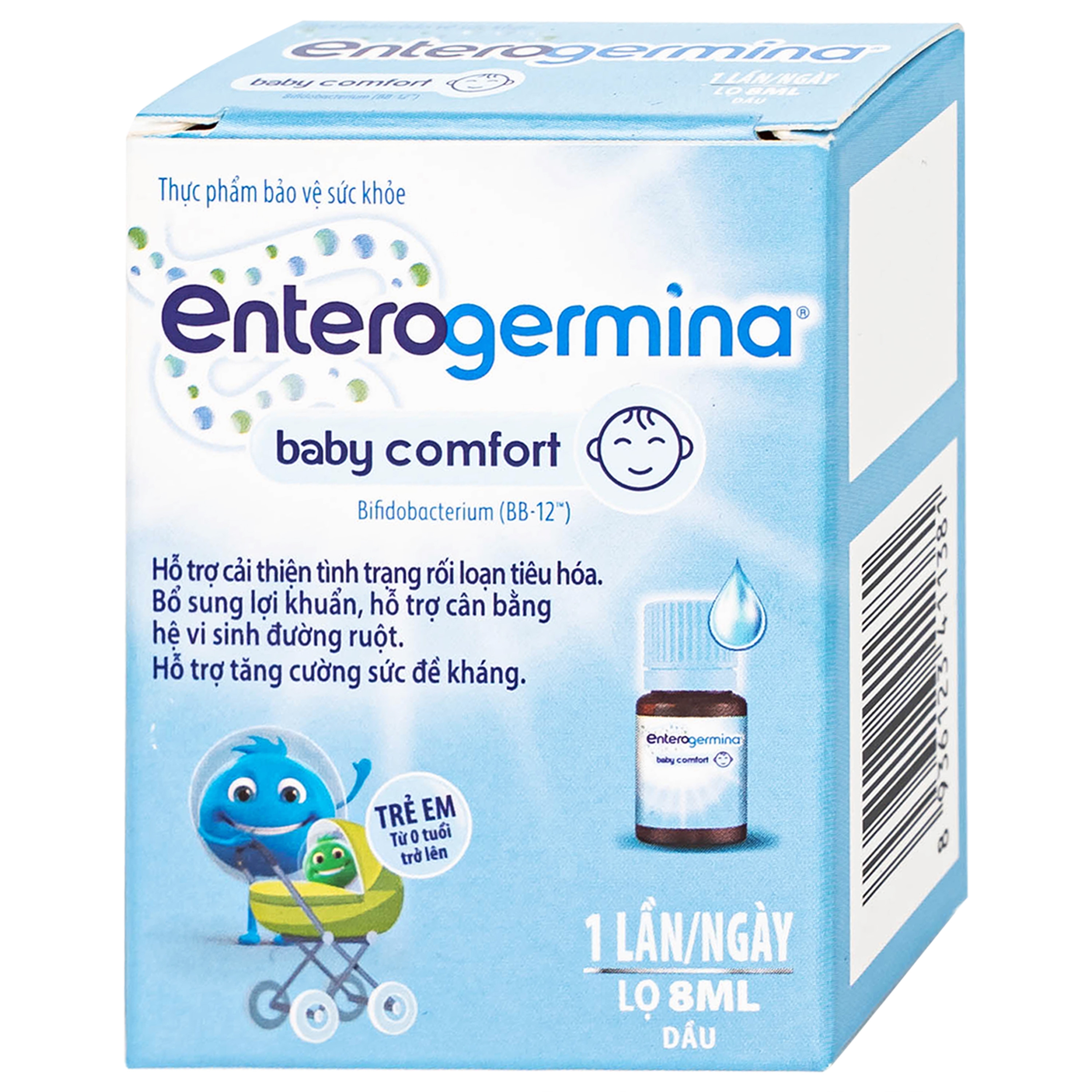 Hình ảnh Men vi sinh Enterogermina Baby Comfort Sanofi cho trẻ sơ sinh chứa lợi khuẩn BB12 (Lọ 8ml)