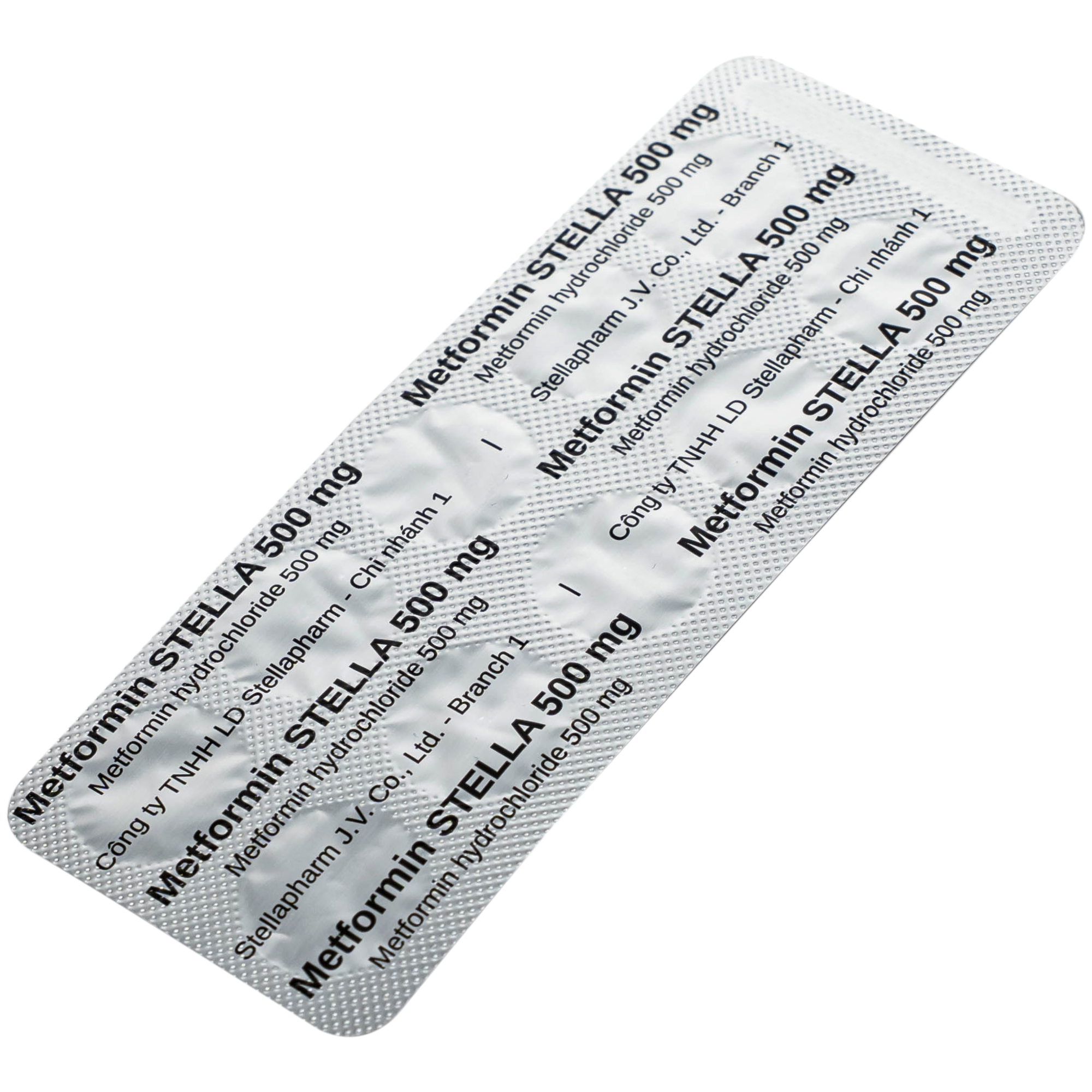 Hình ảnh Thuốc Metformin 500MG Stella điều trị tiểu đường típ 2 (6 vỉ x 10 viên)