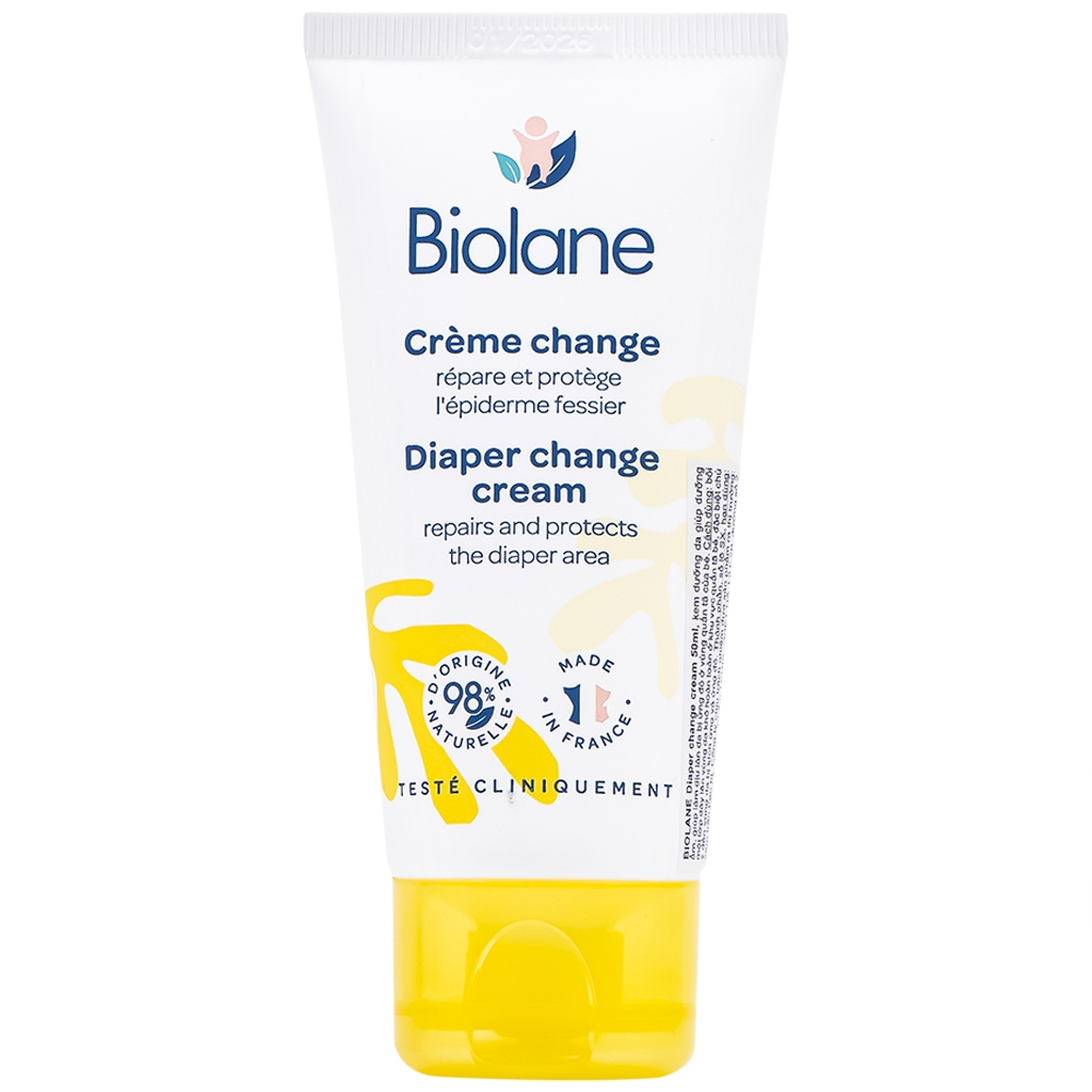 Hình ảnh Kem dưỡng da Biolane Diaper Change Cream dưỡng ẩm, làm dịu da ửng đỏ do hăm tã của bé (50ml)