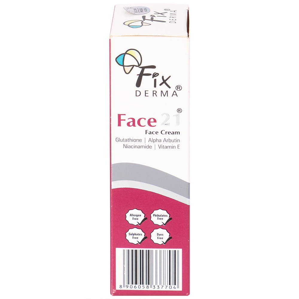 Hình ảnh Kem dưỡng ẩm sáng da Fixderma Face21 Face Cream giúp da trắng sáng, mịn màng (50g)