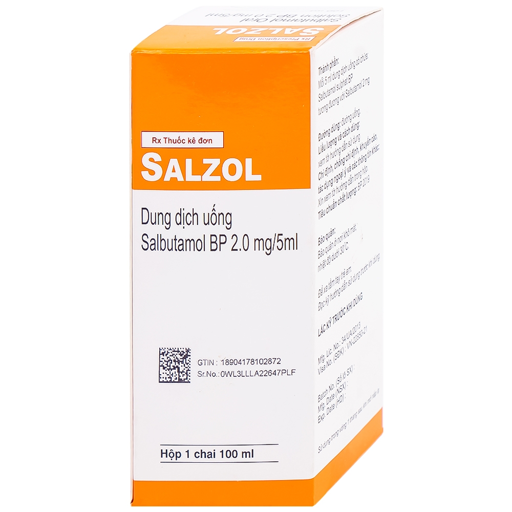 Hình ảnh Dung dịch uống Salzol Windlas Biotech điều trị bệnh hen, bệnh suyễn, co thắt phế quản (100ml)