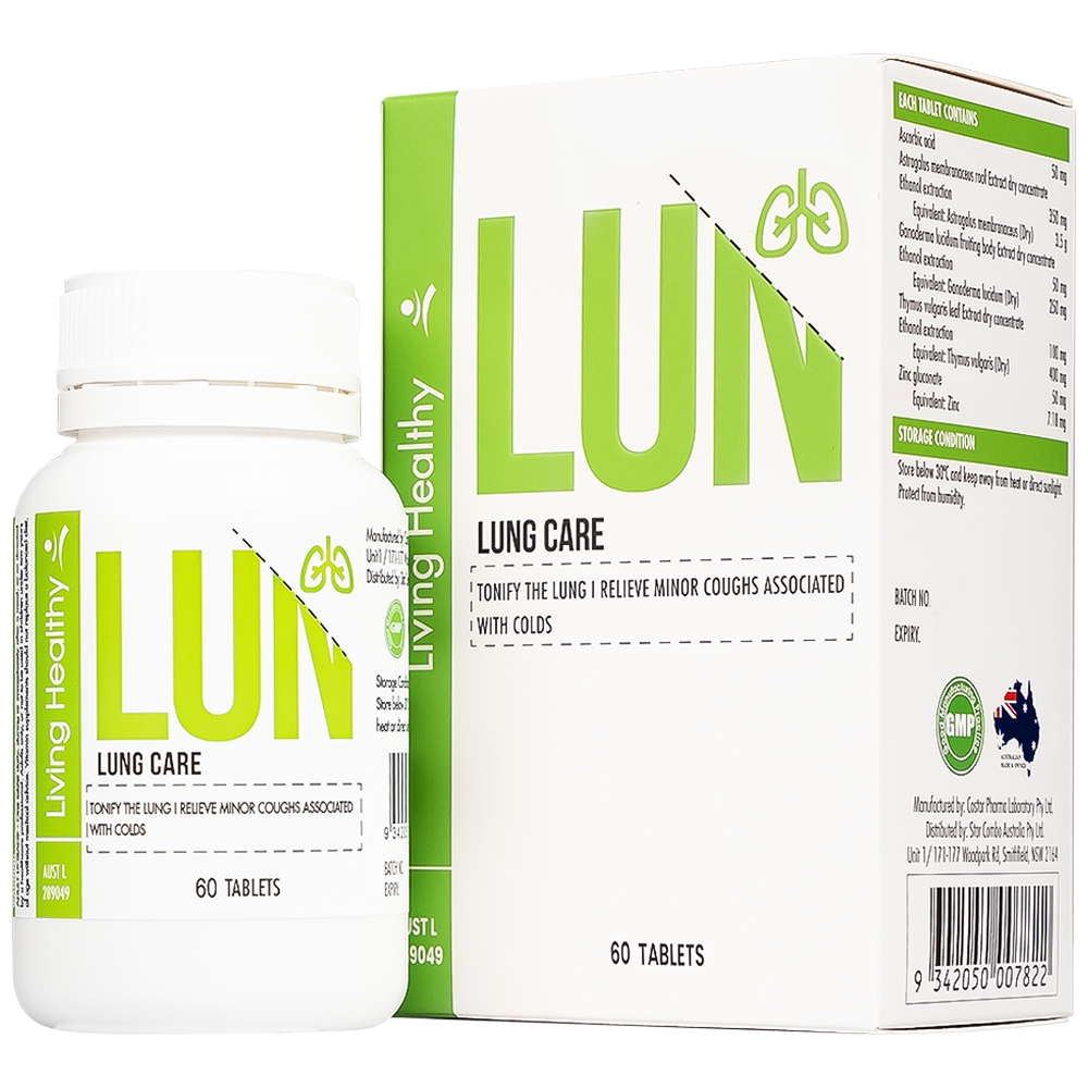 Hình ảnh Viên uống Living Healthy Lung Care hỗ trợ tăng cường sức khỏe, bổ phổi (60 viên)