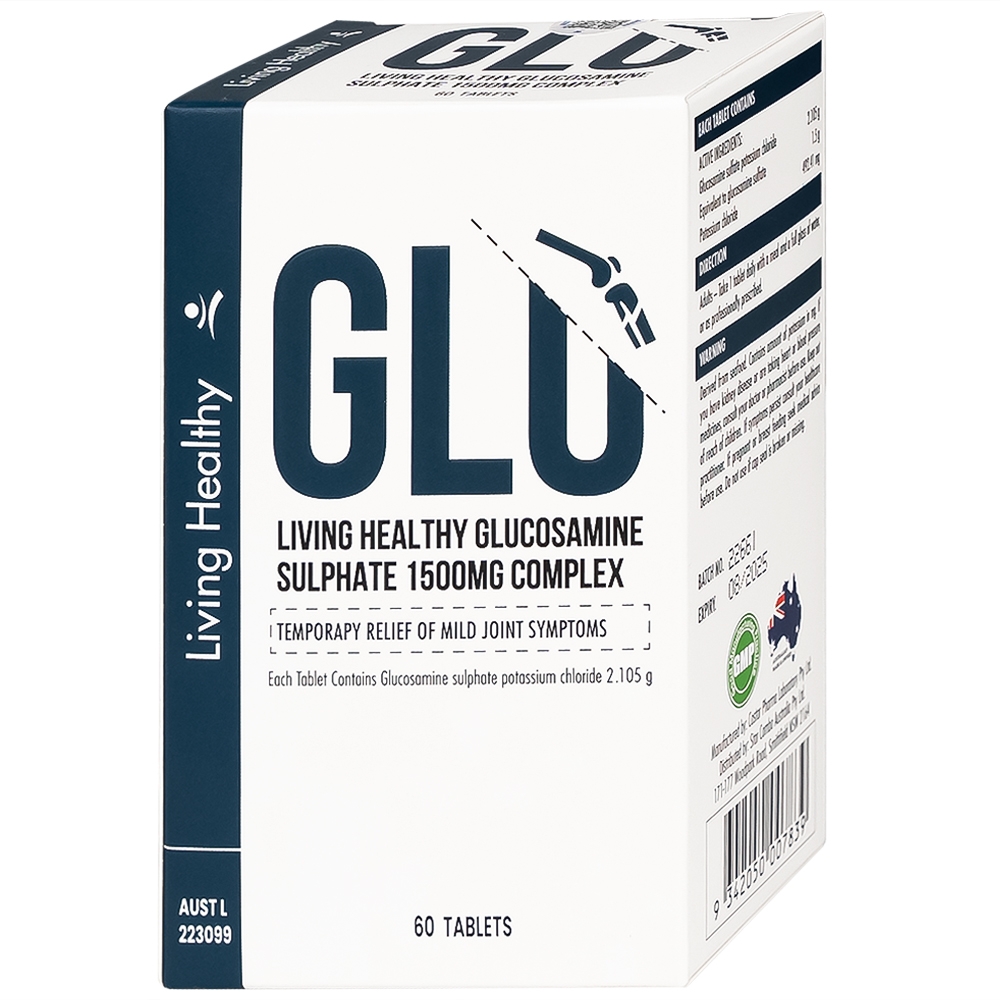 Hình ảnh Viên uống hỗ trợ giảm viêm khớp Living Healthy Glucosamine Sulphate 1500mg Complex (60 viên)