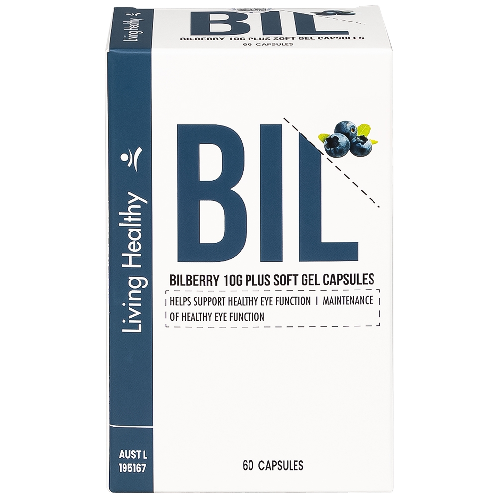 Hình ảnh Viên uống Bilberry 10g Plus Soft Gel Capsules hỗ trợ tăng cường thị lực, chống oxy hóa (60 viên)