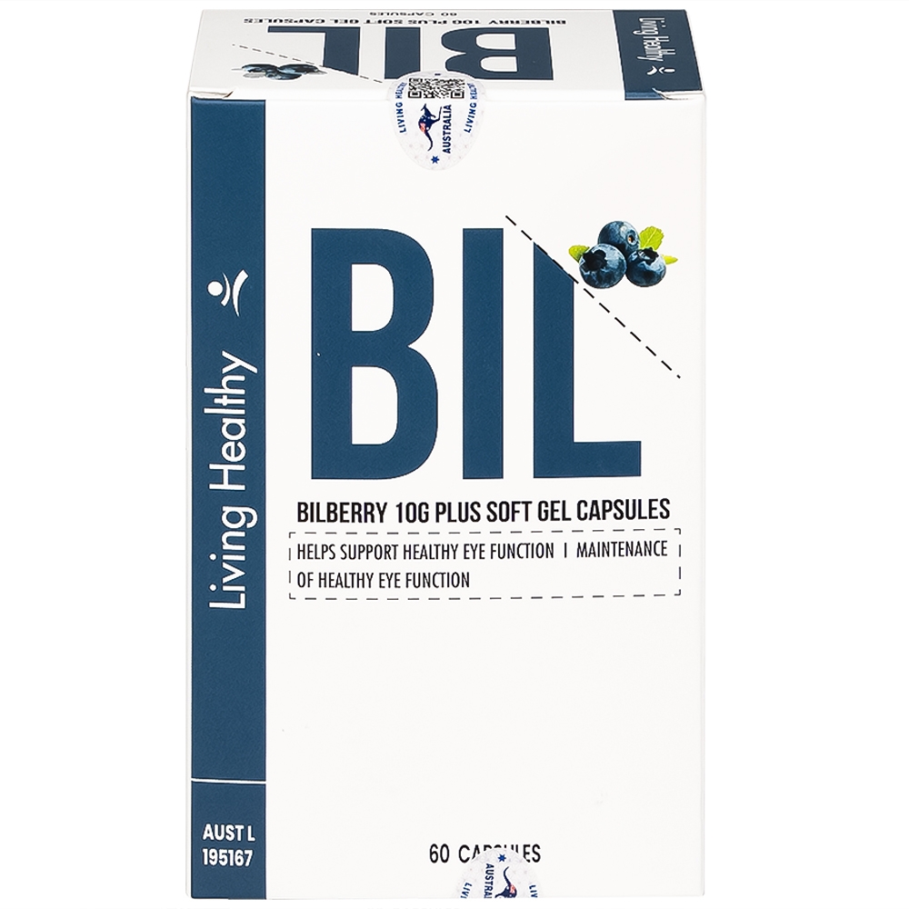 Hình ảnh Viên uống Bilberry 10g Plus Soft Gel Capsules hỗ trợ tăng cường thị lực, chống oxy hóa (60 viên)