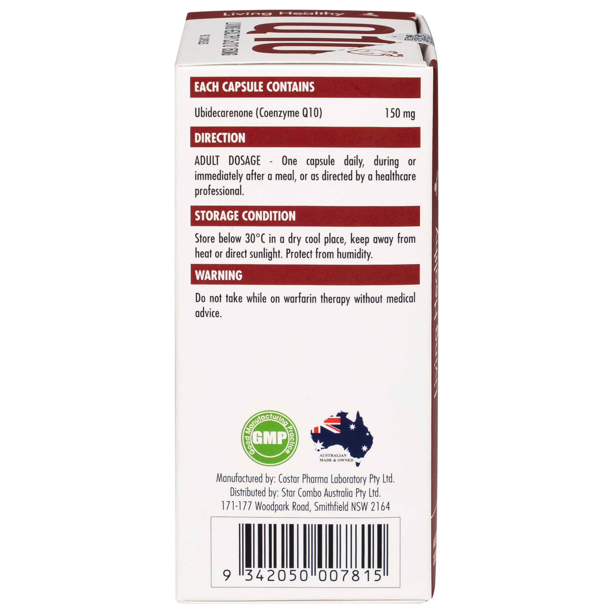 Hình ảnh Viên uống Living Healthy CoQ10 150mg hỗ trợ tim mạch, tuần hoàn máu (60 viên)