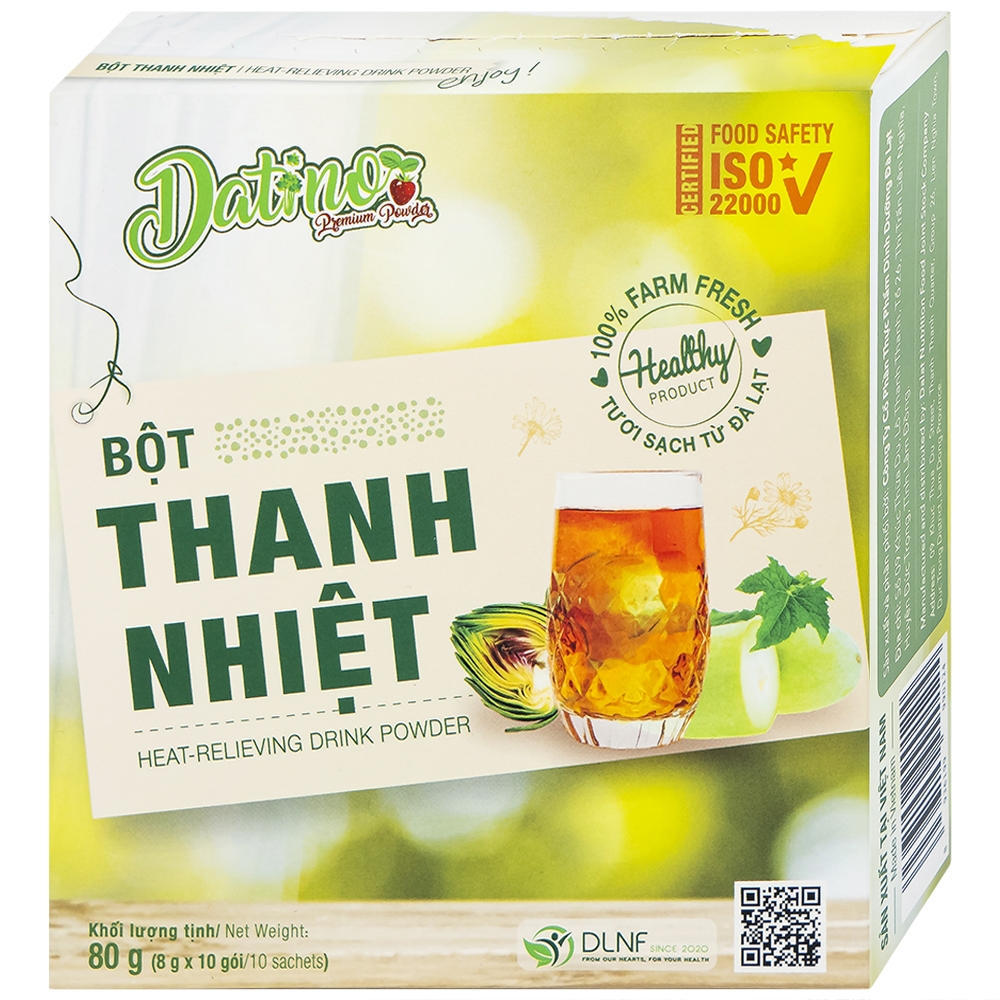 Hình ảnh Bột Thanh Nhiệt Datino mát gan, lợi tiểu, tăng cường sức đề kháng, giảm nhiệt miệng (10 gói)