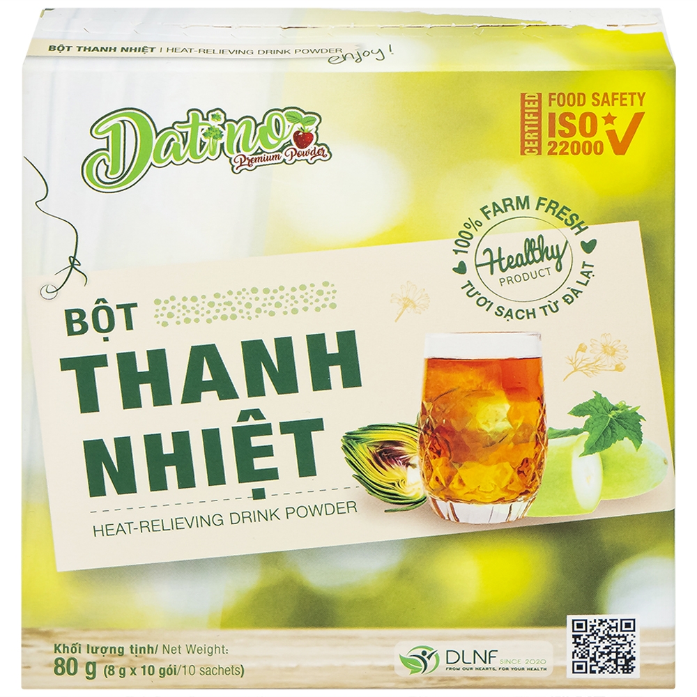 Hình ảnh Bột Thanh Nhiệt Datino mát gan, lợi tiểu, tăng cường sức đề kháng, giảm nhiệt miệng (10 gói)