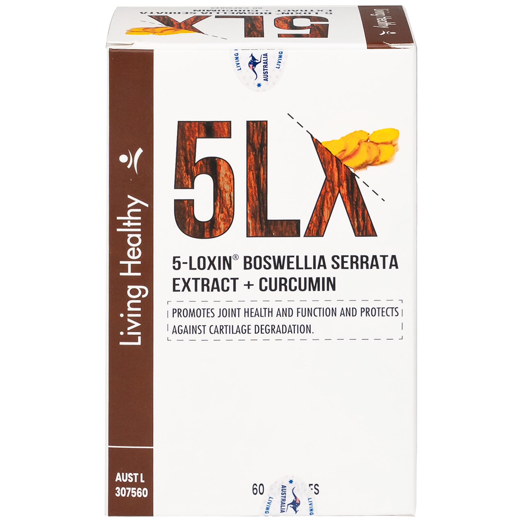 Hình ảnh Viên uống Living Healthy 5-Loxin Boswellia Serrata Extract + Curcumin hỗ trợ giảm viêm khớp (60 viên)