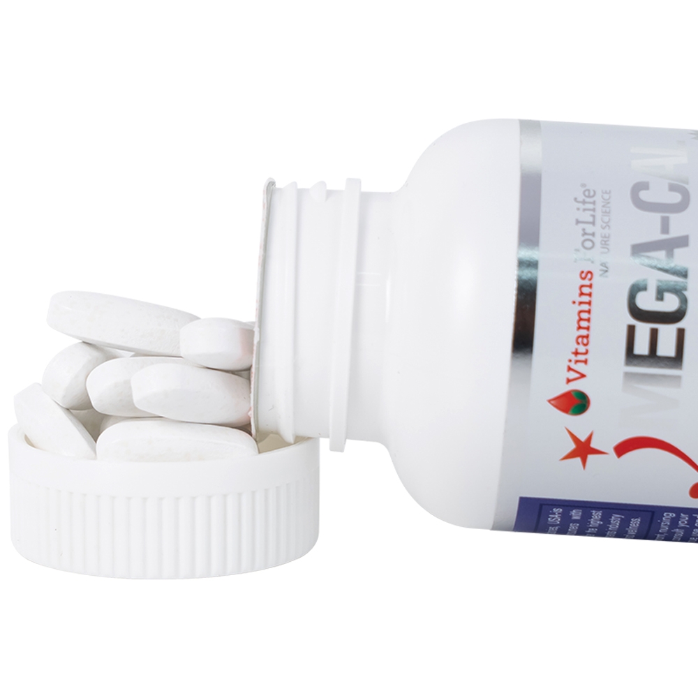Hình ảnh Viên uống Mega-Cal 1000 Vitamins For Life giúp bổ sung canxi, chống loãng xương (60 viên)