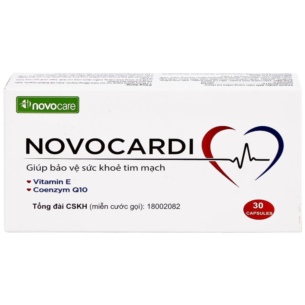 Hình ảnh Viên uống Novocardi Novocare hỗ trợ giảm nguy cơ xơ vữa động mạch, bảo vệ thành mạch (30 viên)