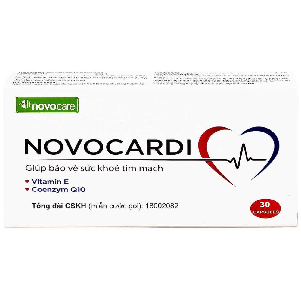 Hình ảnh Viên uống Novocardi Novocare hỗ trợ giảm nguy cơ xơ vữa động mạch, bảo vệ thành mạch (30 viên)
