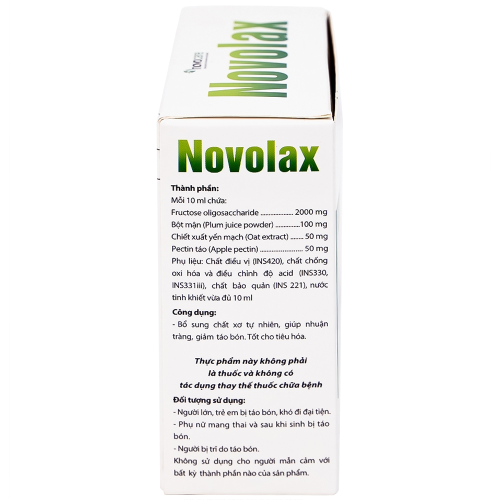 Hình ảnh Dung dịch uống Novolax Novocare bổ sung chất xơ giúp nhuận tràng, giảm táo bón (4 vỉ x 5 ống)
