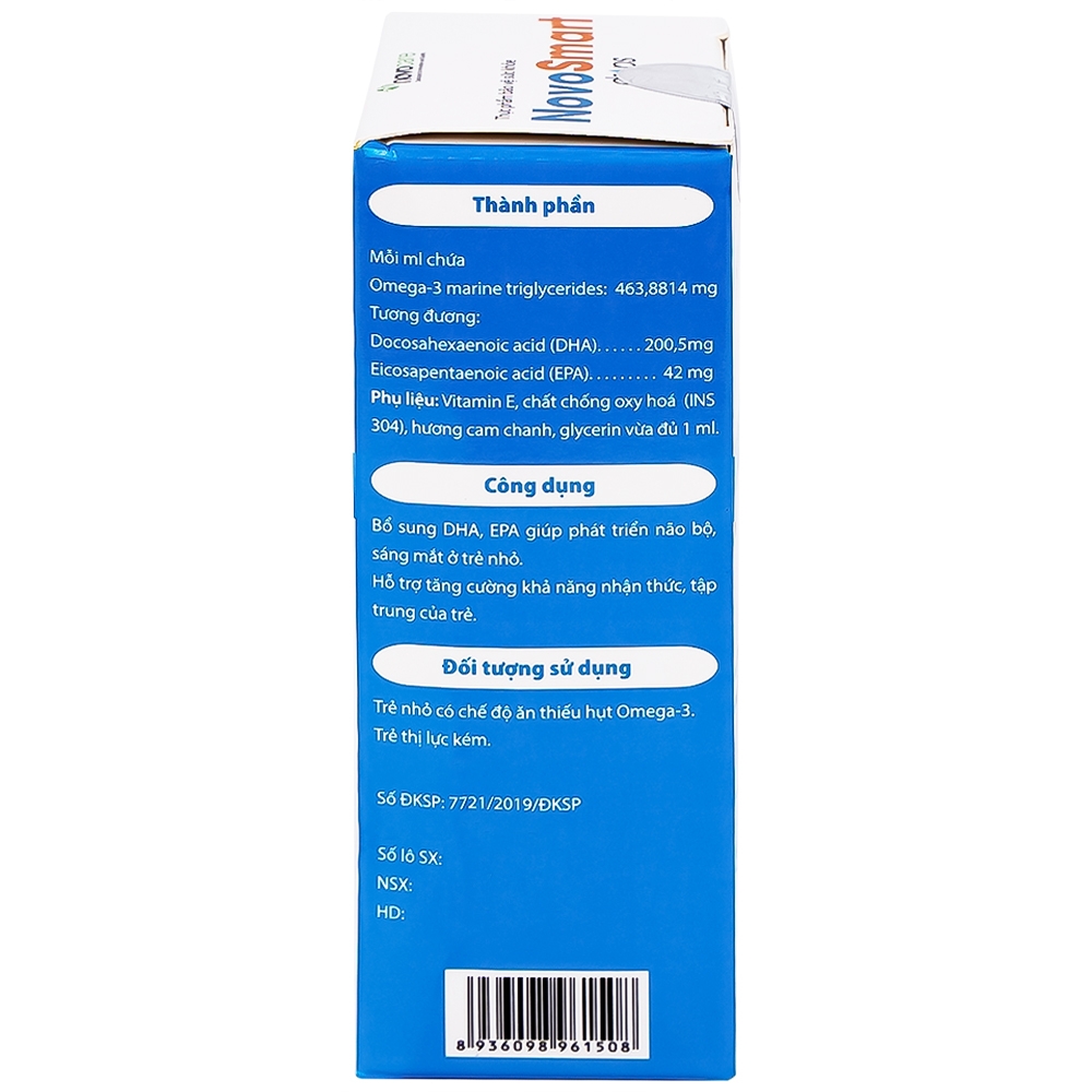 Hình ảnh Dung dịch uống NovoSmart Drops 20ml Novocare bổ sung DHA, EPA, phát triển não bộ  