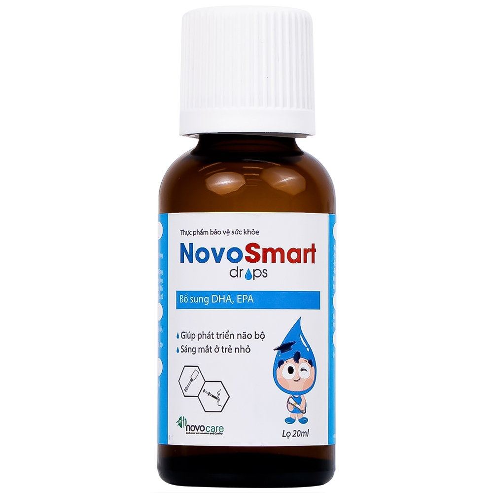 Hình ảnh Dung dịch uống NovoSmart Drops 20ml Novocare bổ sung DHA, EPA, phát triển não bộ  