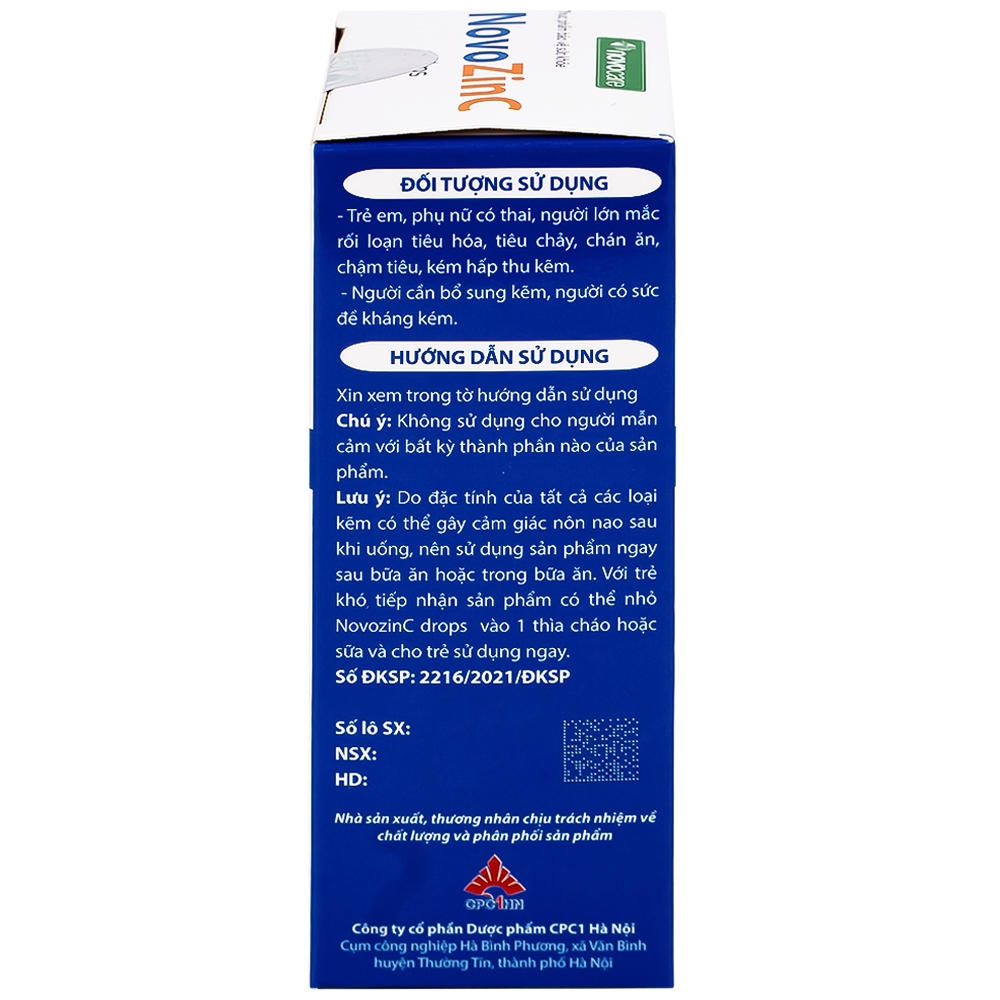 Hình ảnh Dung dịch uống NovoZinc 15ml Novocare hỗ trợ tăng cường sức khỏe, hỗ trợ trẻ bị tiêu chảy