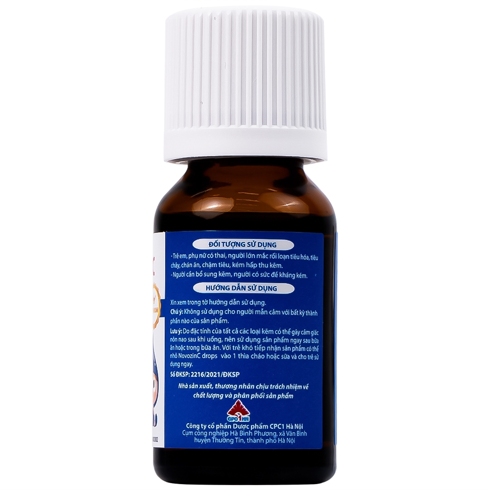 Hình ảnh Dung dịch uống NovoZinc 15ml Novocare hỗ trợ tăng cường sức khỏe, hỗ trợ trẻ bị tiêu chảy