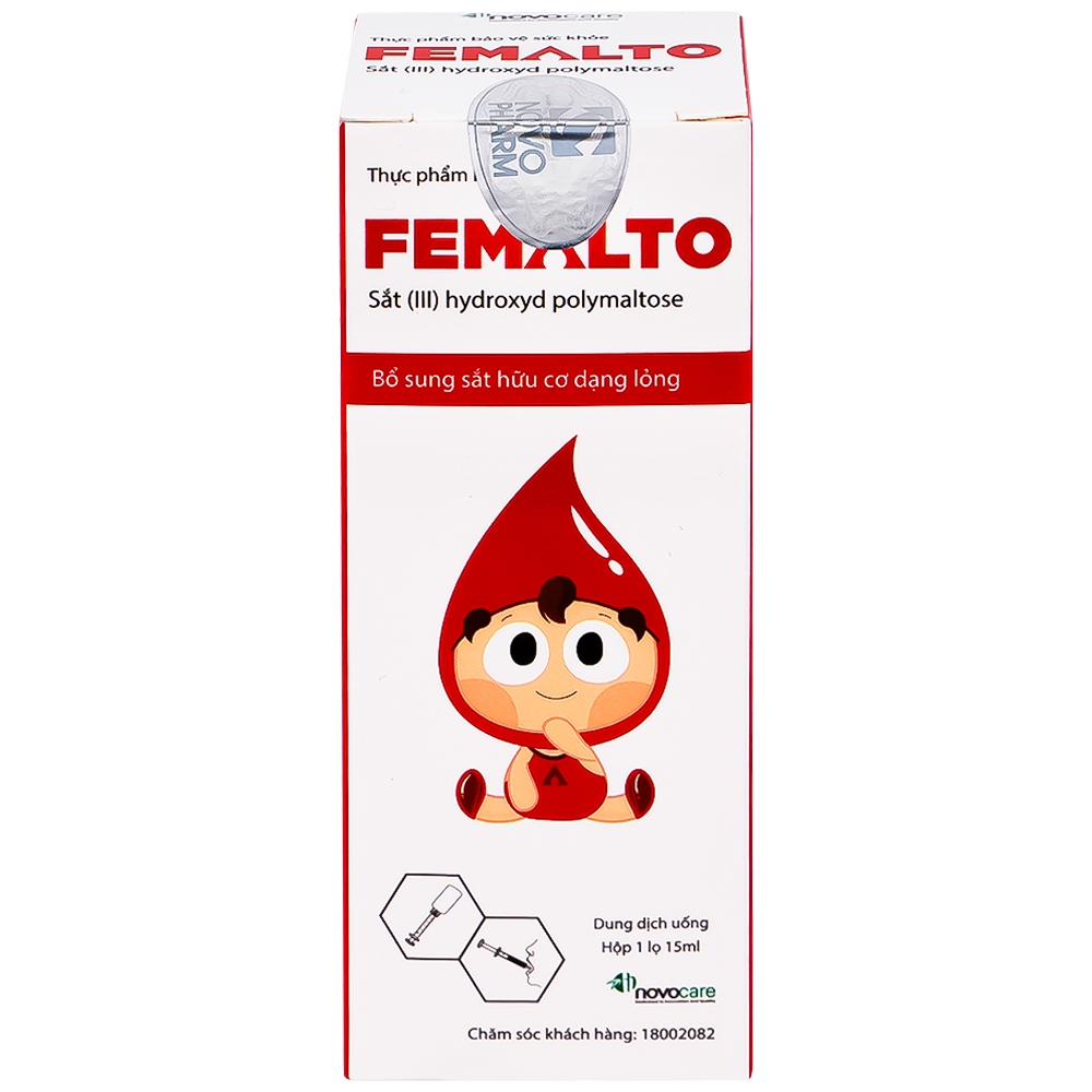Hình ảnh Dung dịch uống Femalto 15ml Novocare bổ sung sắt do thiếu sắt