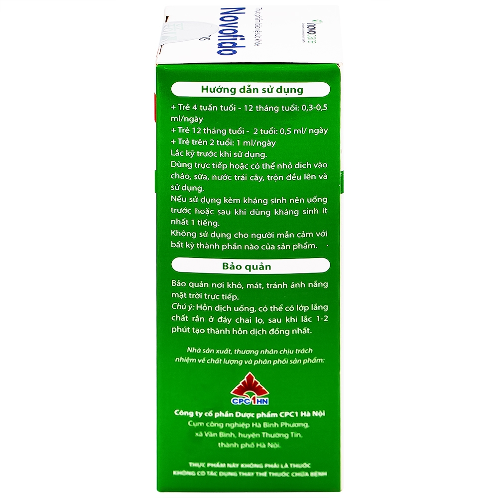Hình ảnh Dung dịch uống Novofido Drops 15ml Novocare hỗ trợ bổ sung lợi khuẩn, cải thiện hệ vi sinh đường ruột