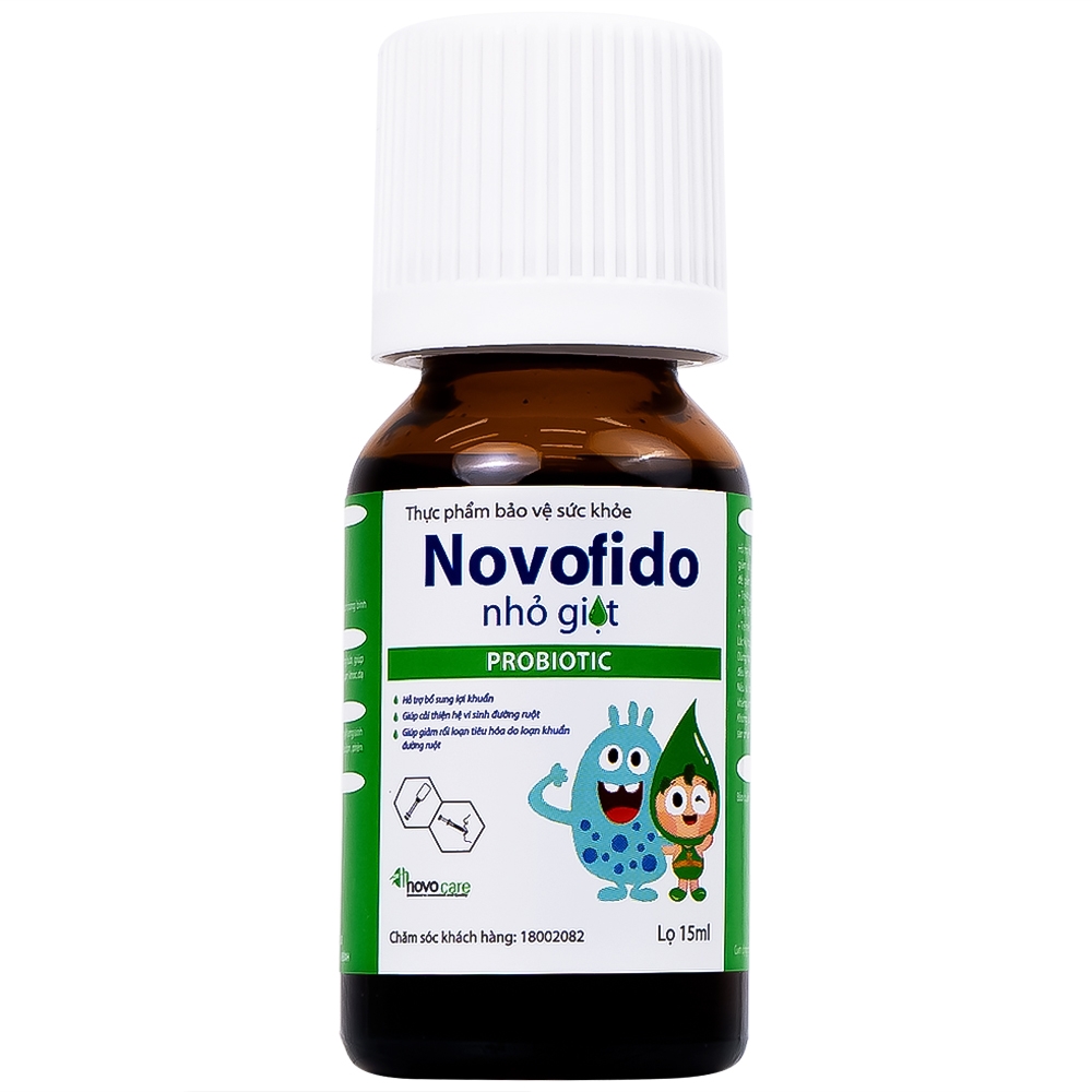 Hình ảnh Dung dịch uống Novofido Drops 15ml Novocare hỗ trợ bổ sung lợi khuẩn, cải thiện hệ vi sinh đường ruột
