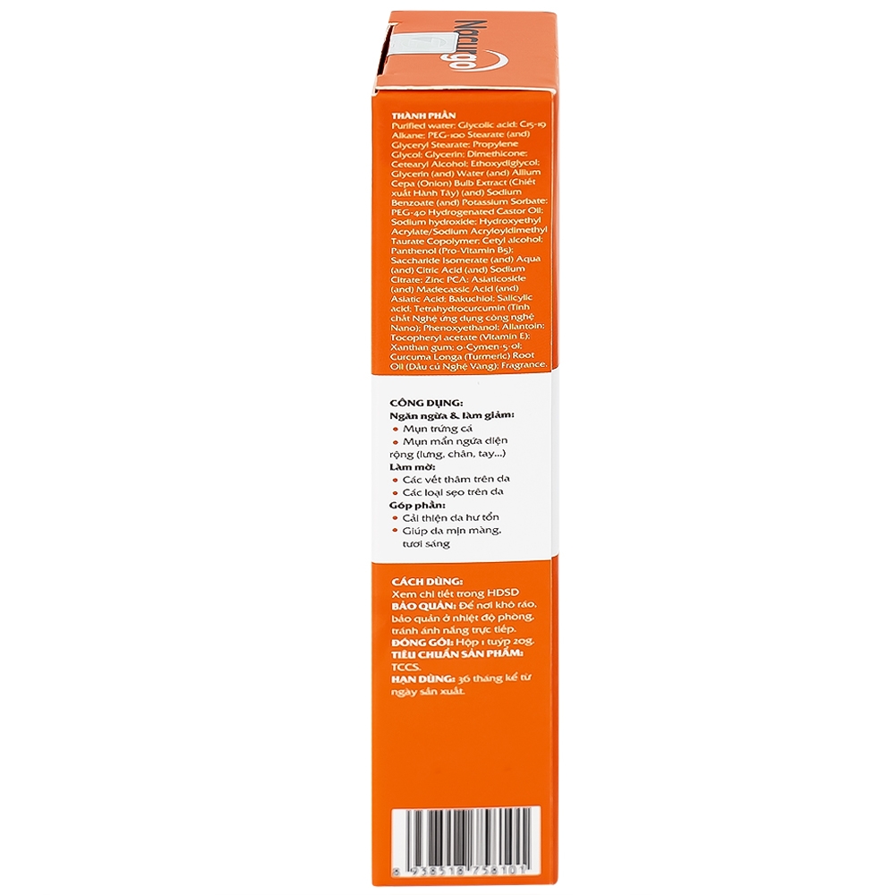 Hình ảnh Gel Nacurgo Gelpro 20g làm giảm thâm sẹo