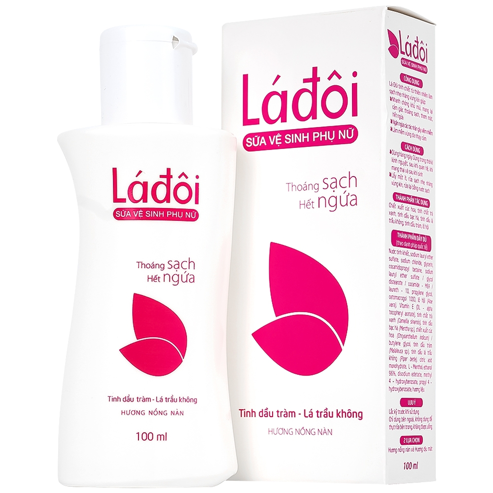 Hình ảnh Dung dịch vệ sinh phụ nữ Shema Lá Đôi 100ml hương nồng nàn làm sạch vùng kín, hết ngứa, khử mùi