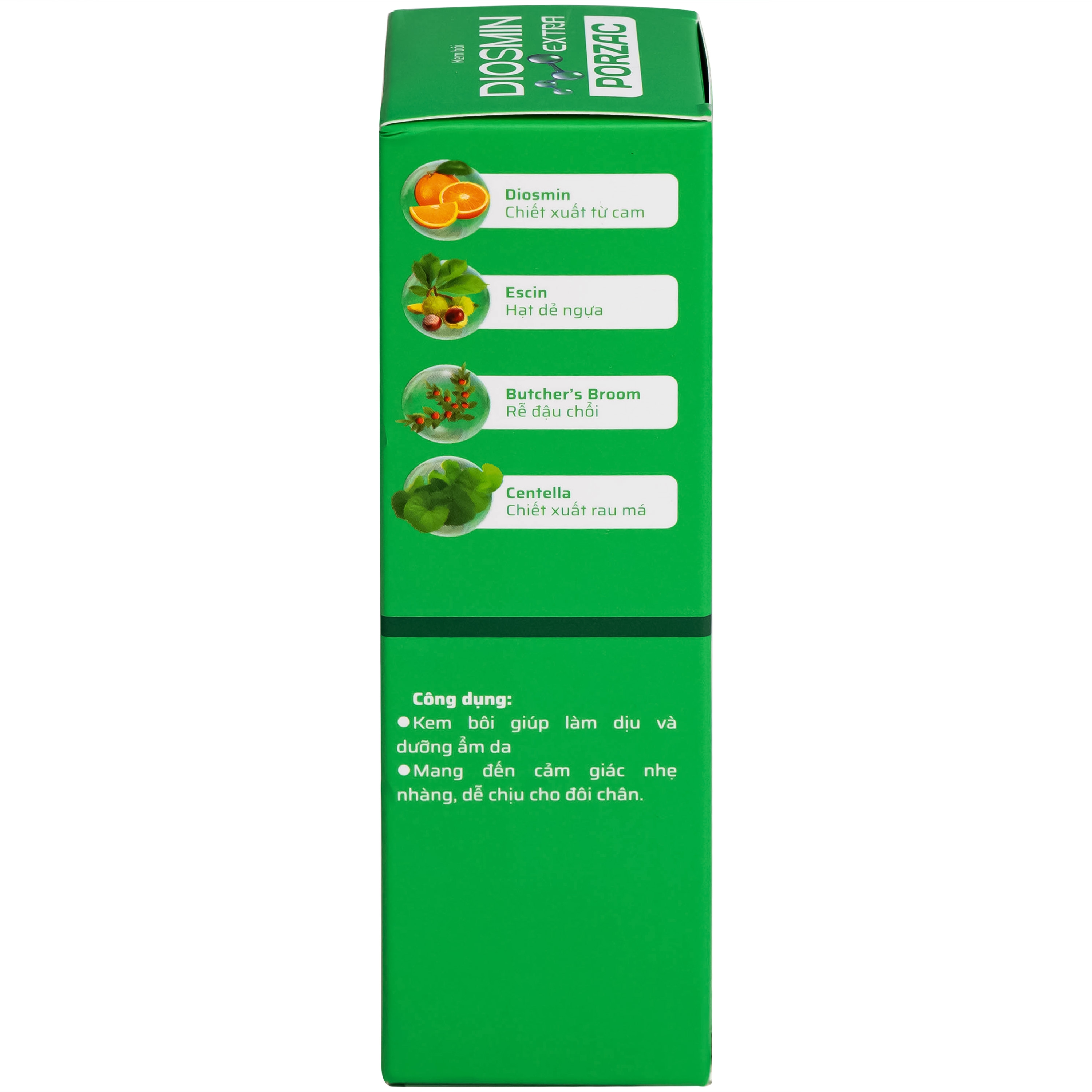 Hình ảnh Gel bôi ngừa suy giãn tĩnh mạch, phù, nặng chân Diosmin Extra Porzac 75ml
