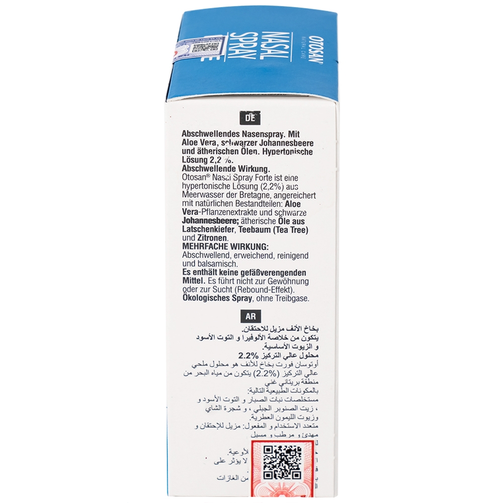 Hình ảnh Dung dịch xịt mũi Otosan Nasal Spray Forte hỗ trợ điều trị viêm mũi, viêm xoang (30ml)