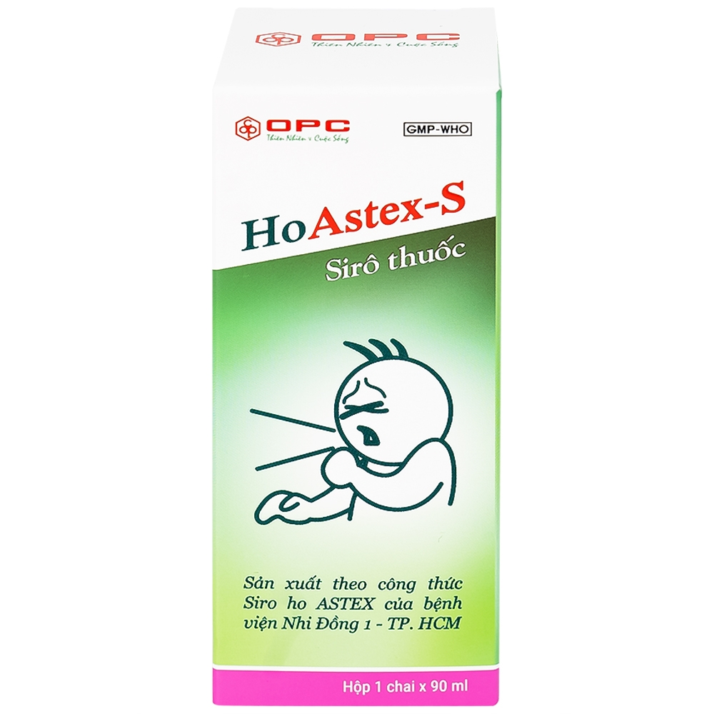 Hình ảnh Siro HoAstex 90ml OPC dùng trị ho, giảm ho trong viêm họng, viêm phế quản