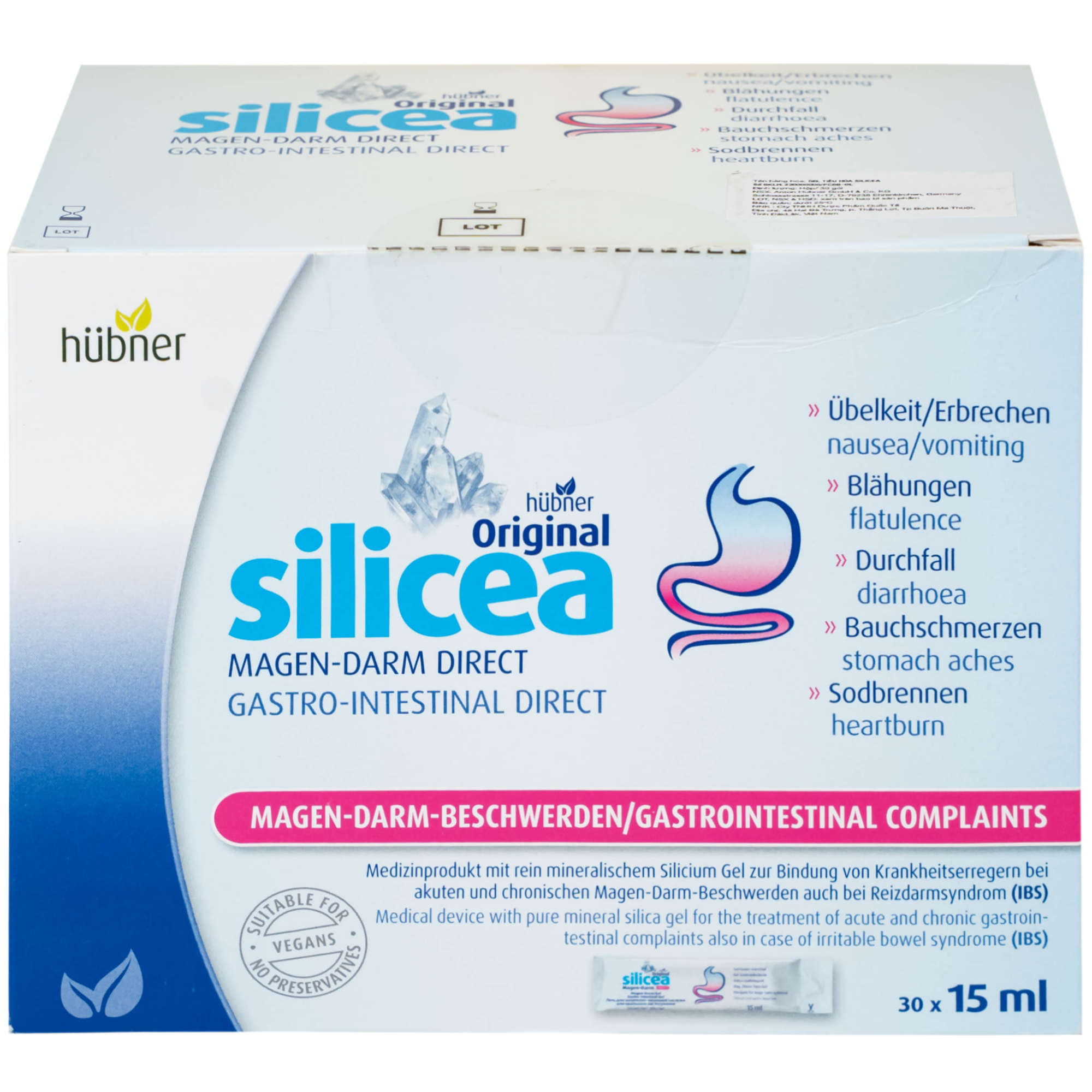 Hình ảnh Gel tiêu hoá Silicea (30 gói x 15ml) hỗ trợ điều trị các triệu chứng cấp hoặc mãn tính về đường tiêu hóa