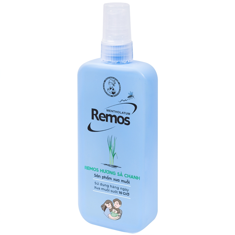 Hình ảnh Xịt chống muỗi Remos hương sả chanh xua muỗi suốt 10 giờ (150ml)