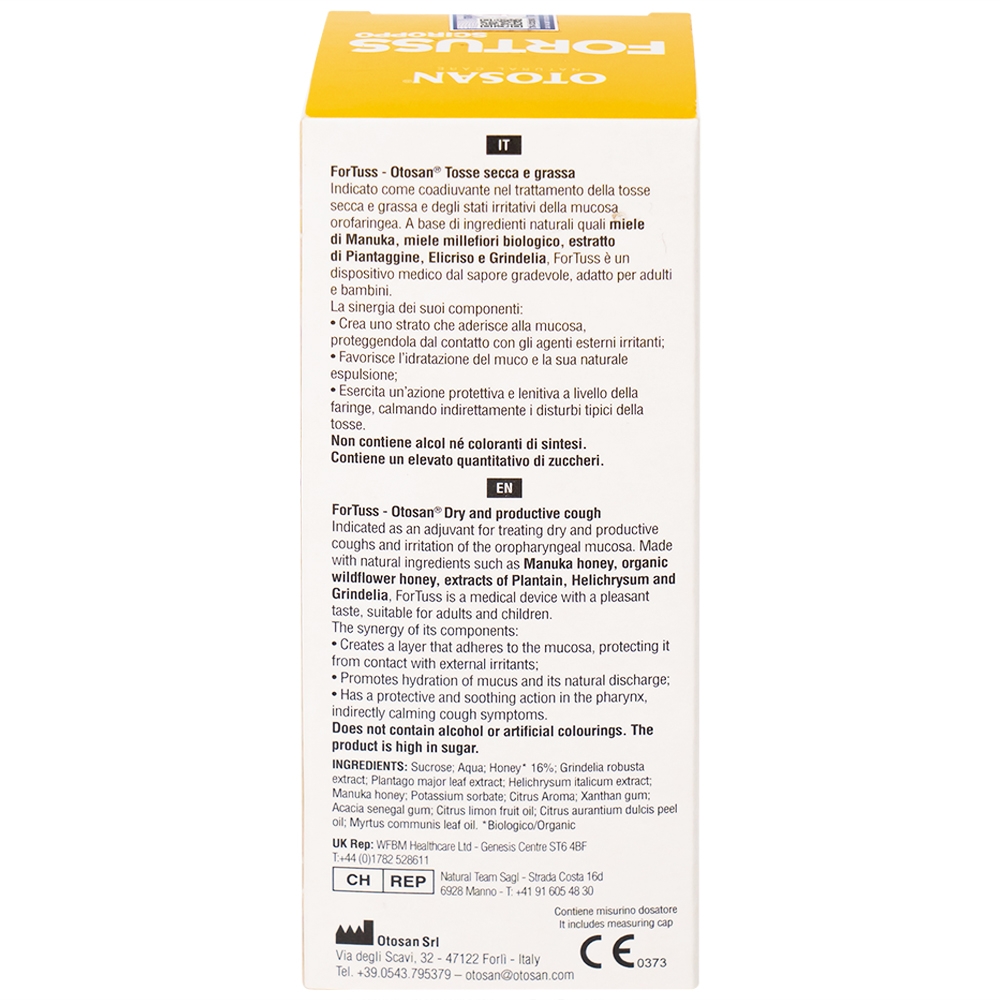 Hình ảnh Siro ho Fortuss Otosan làm dịu cơn ho hiệu quả, bảo vệ niêm mạc (180g)