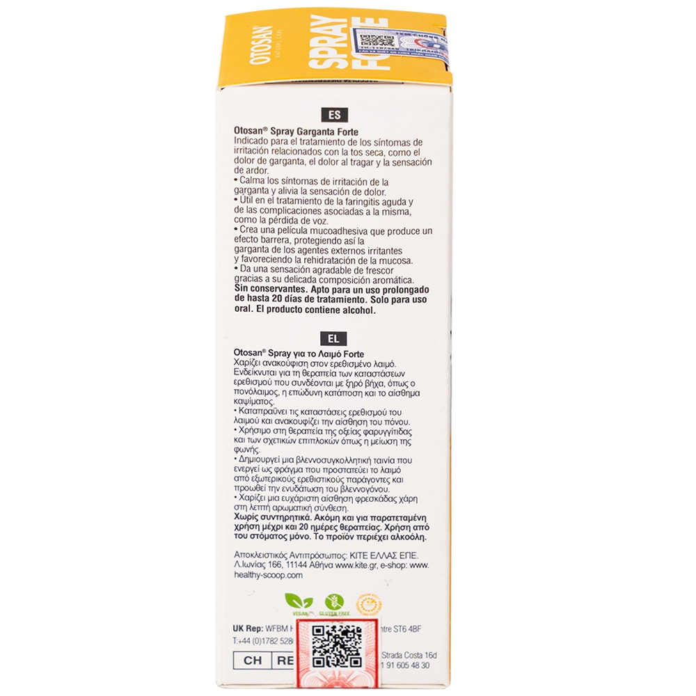 Hình ảnh Xịt họng Otosan Spray Forte hỗ trợ điều trị viêm họng cấp, viêm hô hấp, giảm đau rát họng (30ml)