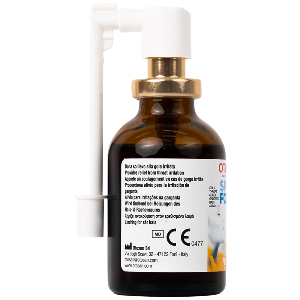 Hình ảnh Xịt họng Otosan Spray Forte hỗ trợ điều trị viêm họng cấp, viêm hô hấp, giảm đau rát họng (30ml)