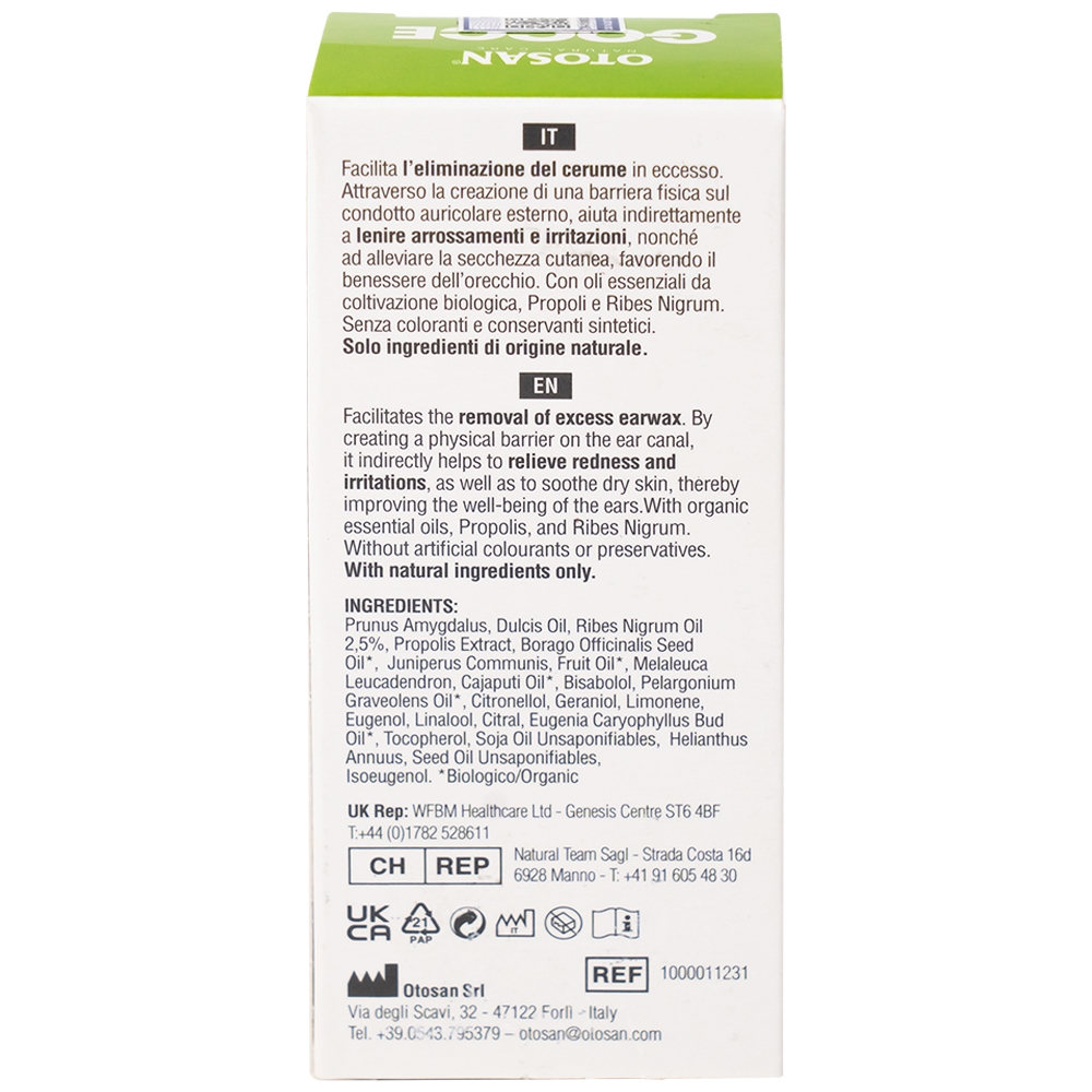 Hình ảnh Dung dịch nhỏ tai Otosan Natural Ear Drops loại bỏ và ngăn ngừa sự hình thành của ráy tai (10ml)