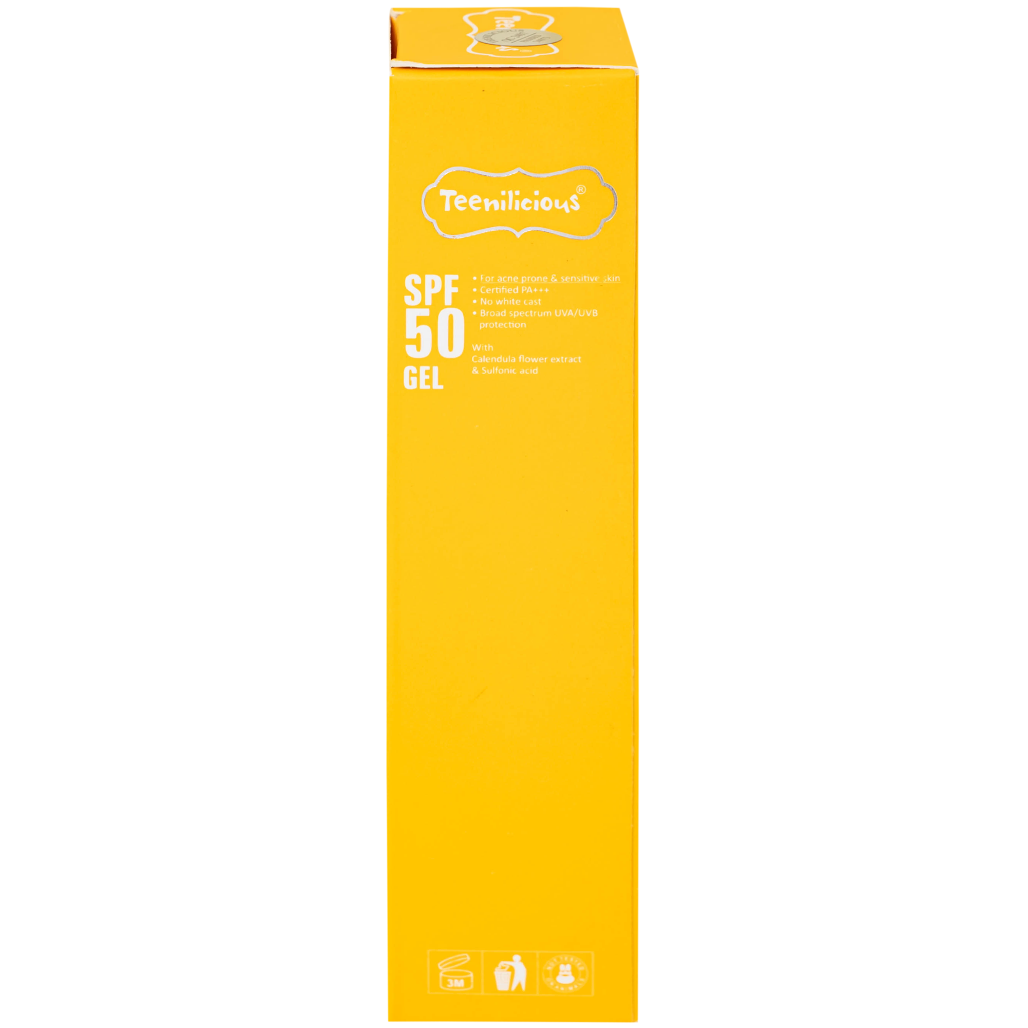 Hình ảnh Gel chống nắng cho da mụn và nhạy cảm Teenilicious SPF50 PA+++ hộp 75g