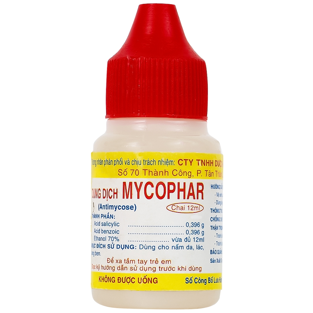 Hình ảnh Dung dịch bôi da Mycophar 12ml Nam Việt dùng cho nấm da, lác, lang ben