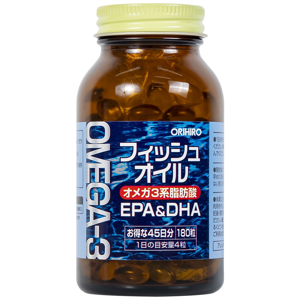 Hình ảnh Viên uống Orihiro Fish Oil hỗ trợ tốt cho não bộ và thị lực (180 viên)