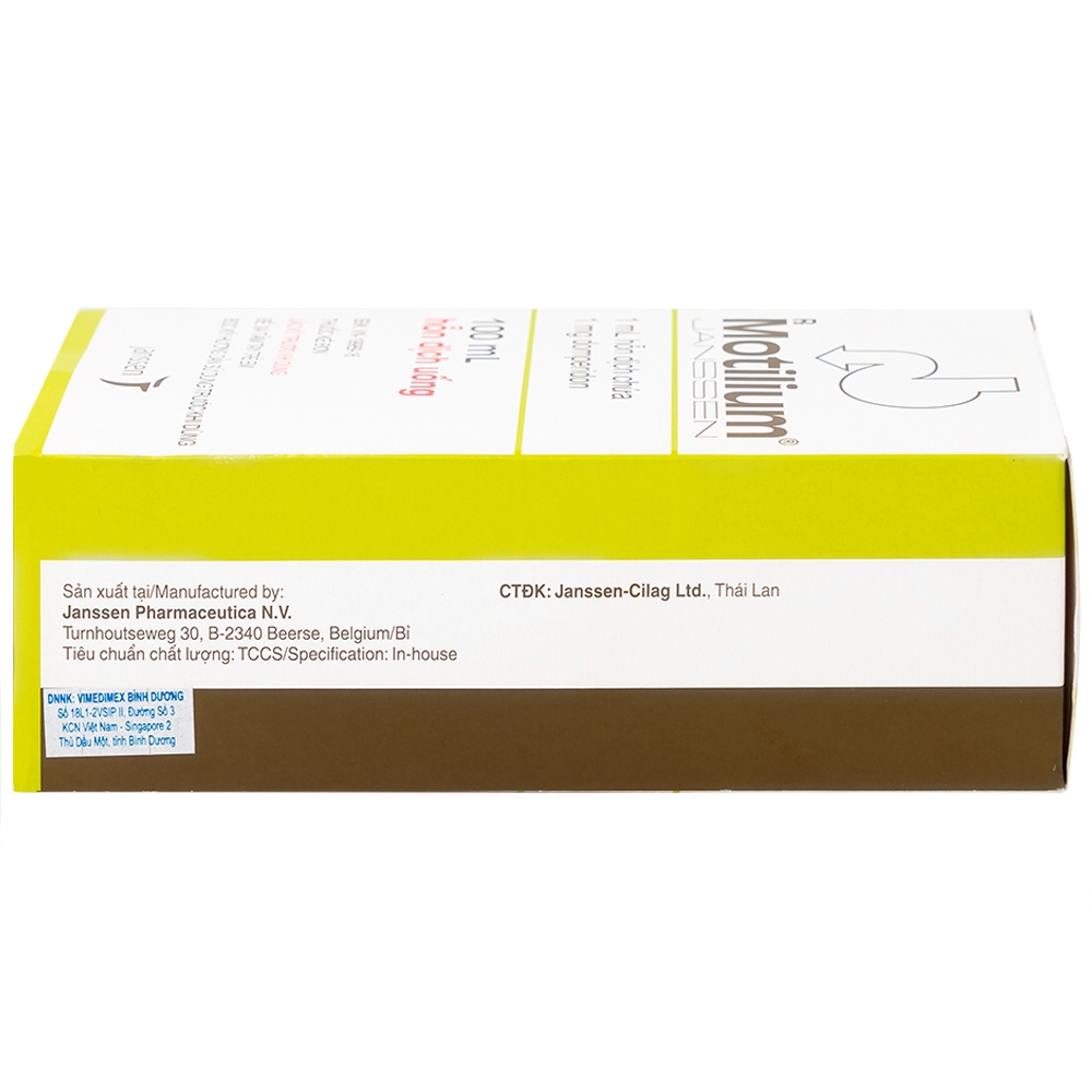 Hình ảnh Hỗn dịch uống Motilium Janssen điều trị triệu chứng nôn và buồn nôn (100ml)