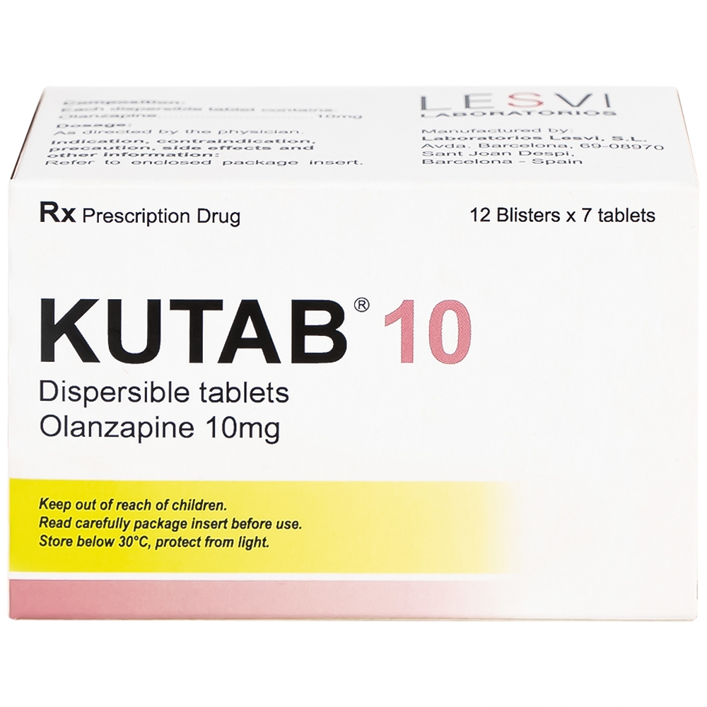 Hình ảnh Thuốc Kutab 10 Levis điều trị tâm thần phân liệt, giai đoạn hưng cảm vừa đến nặng (12 vỉ x 7 viên)