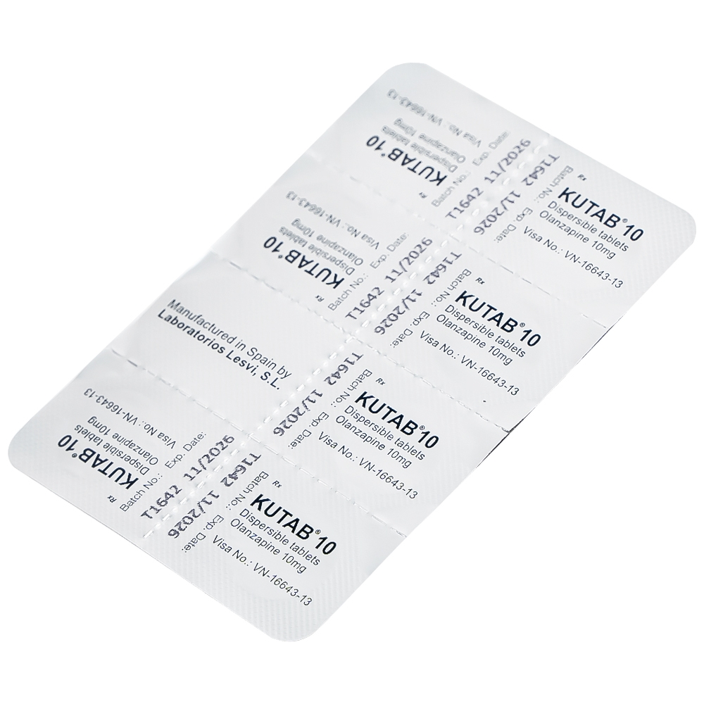 Hình ảnh Thuốc Kutab 10 Levis điều trị tâm thần phân liệt, giai đoạn hưng cảm vừa đến nặng (12 vỉ x 7 viên)
