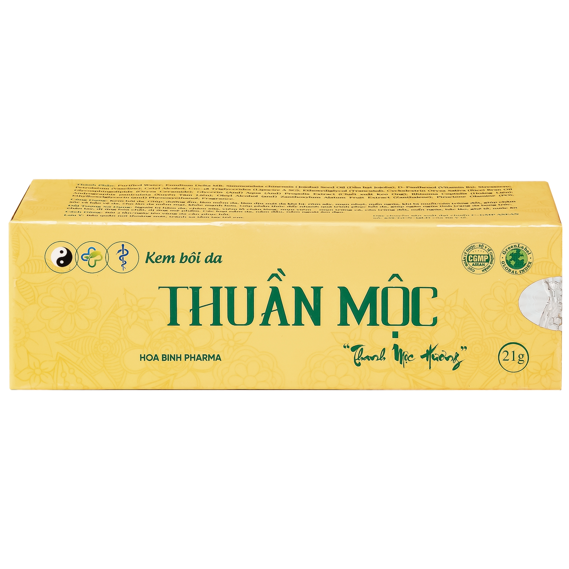 Hình ảnh Kem bôi da Thuần Mộc Thanh Mộc Hương 21g Hòa Bình dưỡng ẩm, làm mềm da, làm dịu mát da